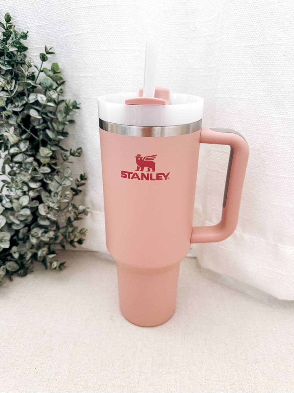 Stanley Quencher H2.0 FlowState 40 oz Tumbler Pink Handle Straw Cup